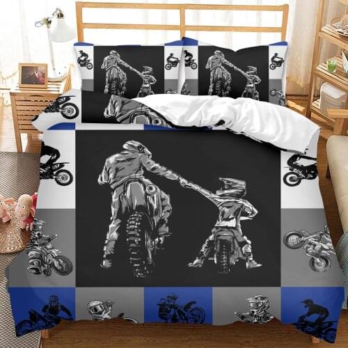 Like Father Like Son Pattern Bedding Set King Queen Duvet Cover Pillowcase 2pcs Bed Linen For Adult Kids Boys Bedclothes Gifts