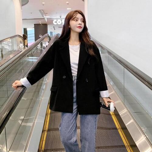 Casual Coat Jacket Women Office Lady Wear Suit Blazer Solid Long Sleeve Notched Collar Outwear Blazers