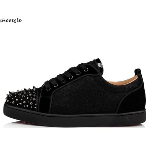 SHOOEGLE Glitter Tennis Sneakers Men Rubber Flats Gold Beads Low Top Shoes Lace Up Casual Shoes Men