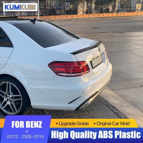 For Benz W212 Black Spoiler ABS Plastic Exterior Rear Wing Spoiler For Benz W212 E320L E260L E300L E63 White Spoiler 2008-2015