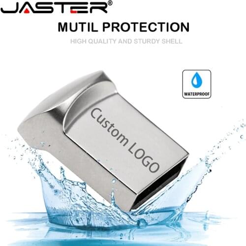 JASTER Mini metal USB flash drive 4G 8G 16GB 32GB 64GB 128G Personalise Pen Drive USB Memory Stick U disk gift Custom logo