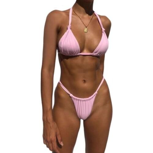 Womens Bikini Set Sexy Breathable Bra and Panty Swimsuit Two-piece Suit for Swimming Beach Vacation