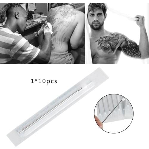 10pcs 16G Piercing Needles Tattoo Accessory 1.2mm Disposable Sterile Body Piercing Needles for Navel Ear Nose Tattoo Needle New