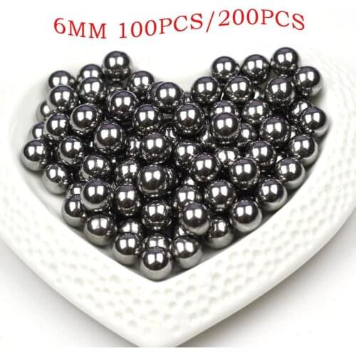 100Pcs/200Pcs Diameter 6mm Steel Balls Used for Hunting Slingshot Stainless Steel Slingshot Balls Used for Bearing Catapult Bike