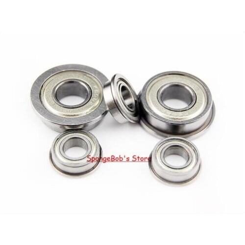 12-35pcs/Lot F623ZZ / F624ZZ / F625ZZ / F626ZZ / F627ZZ / F628ZZ / F629ZZ Flange Bearing Deep Groove Ball Radial Ball Bearing