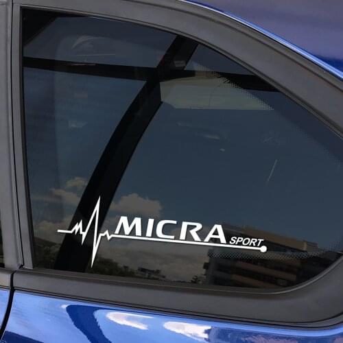 2PCS Car Styling Auto Reflective PVC Decor Waterproof Side Window Sticker For Nissan Micra Car Body Decoration Decal Accessories