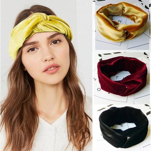 36pcs/lot DIY Simple Multi Retro Pleuche Cross Wide Head Bands Pure Colore HeadBands Hair Styling Tools Accessory HA1284