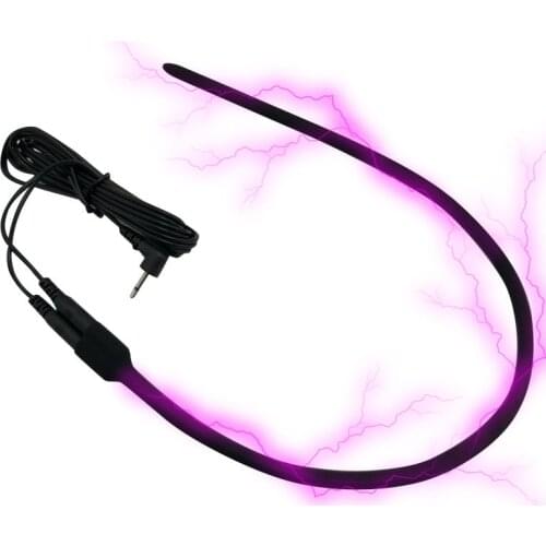 360mm male Silicone electro shock accessory bi polar electric stimulation urethral catheter dilator penis plug sex toys for men