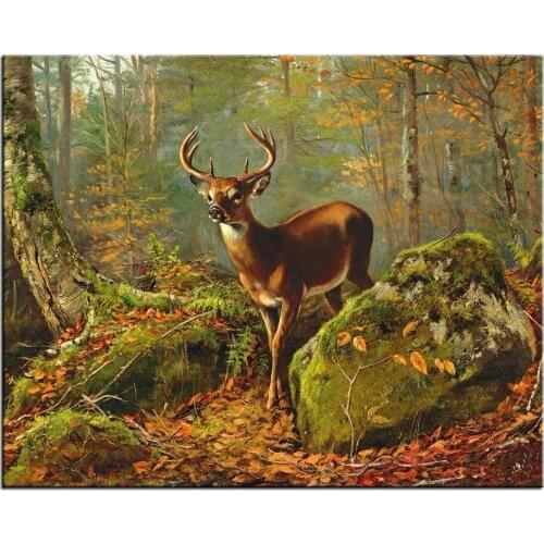 5d DIY Diamond Painting Deer In the Forest Pictures Cross Stitch Diamond Embroidery Home Decoration Diamond Mosaic Wall Stickers