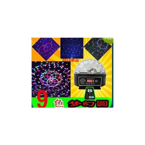 9 LED Remote Control DMX 512 Crystal Magic Ball Effect Light Digital Disco Dj Stage Lighting US EU.UK AU. Plug