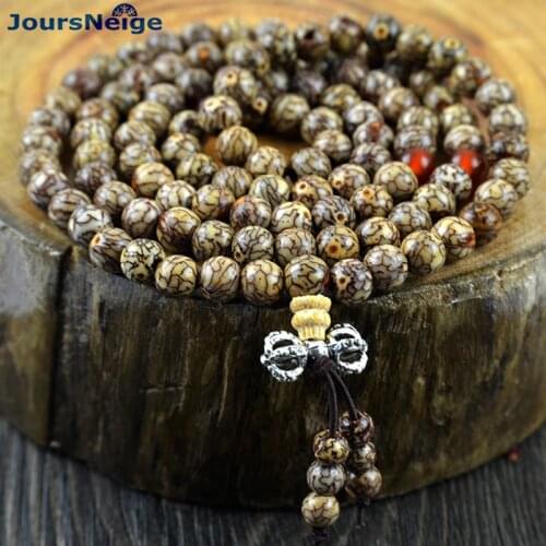 King Kong Buddha Pestle Bodhi Bracelets for Women 108 Beads 6mm Round Crystal Multilayer Wood Bracelet Jewelry Accessories