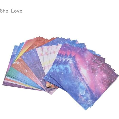 Chzimade 55Pcs/pack Double Sided Origami Paper Universe Starry Folding Paper DIY Handmade Making Craft