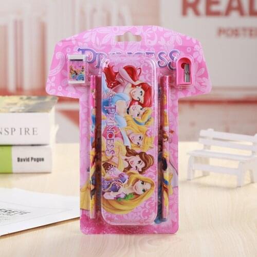 Disney Frozen Mickey Princess Student Children’s Stationery Set Pencil Pencil Case Eraser Pencil Sharpener School Supplies Gift