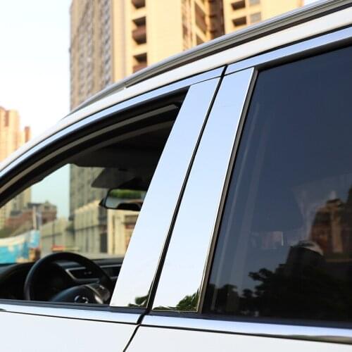 For Nissan QASHQAI 2016 2017 2018 10pcs stainless steel Strips Car Center Column Window Trim Decoration Accessories Car styling