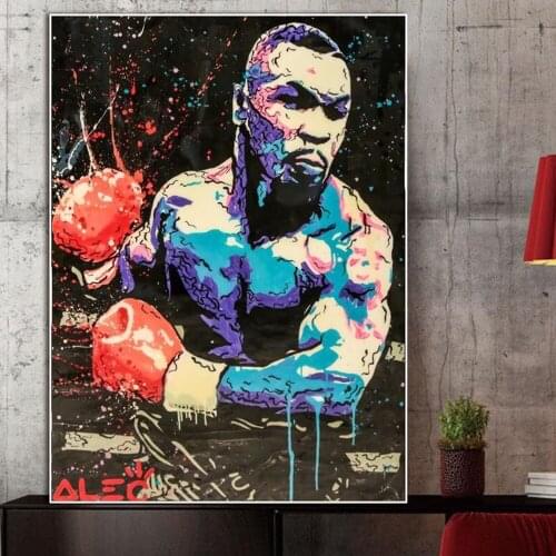 Graffiti Street Boxing Champion Tyson Poster Canvas Painting Wall Art Posters and Prints Pictures for Living Room Home Decor