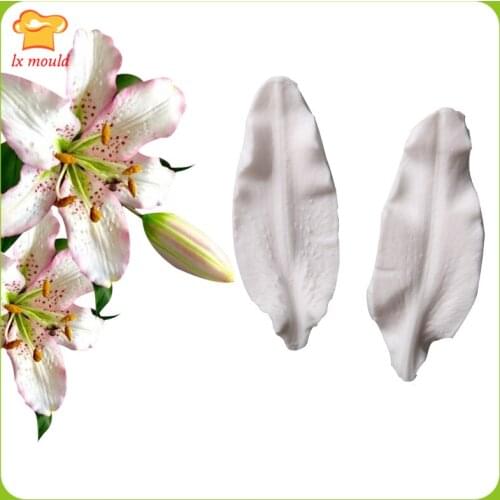 Lily Flower Molds Soft Candy Mold Simulation High-Grade Silicone Flower Mould Durable Thickened Baking Moulds