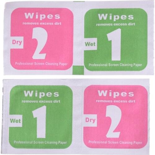 400pcs(200sets) Camera Lens Phone LCD Screen Dust Removal Tool Dry Wet Cleaning Wipes Paper Set for Phones Computers Hot Sale