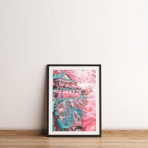 HD Printed Minoo Park Canvas Painting Wall Art Osaka Scenery Poster Home Decor Living Room Modular Cherry Trees Pictures Framed