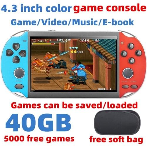 Hot sales low price 4.3 inch colored retro game console 5000 free games for arcade cps/neogeo/gbc/gb/snes/nes/sega mp3 mp4