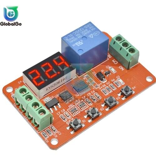 Red Digital Multifunctional Voltage Monitoring Controller DC 5V 12V 24V DVB01 Voltage Comparator Measure Harge Discharge Test