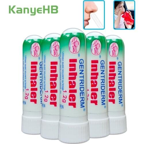 5pcs Rhinitis Mint Cream Original Natural Herbal Nasal Inhaler Refresh Runny Nose Cold Cool Ointment Essential Oils Stick A406