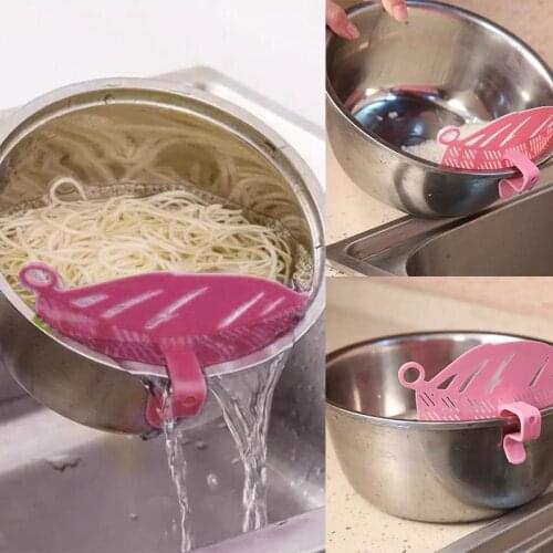 New PP Kitchen Stuff Mesh Strainer Colanders Fruits Rice Vegetable Noodles Clean Tools