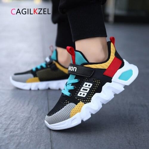CAGILKZEL Fashion Kids Shoes Breathable Mesh Sports Shoes For Boys Casual Running Children Sneakers Shoes Girls Chaussure Enfant