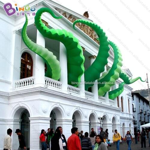 Personalized green giant inflatable octopus tentacle / tentacle inflatable / big inflatable antenna toys