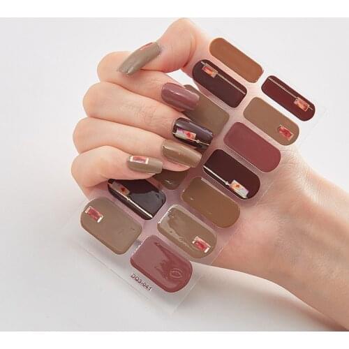 Four Sorts 0f Nail Stickers Nail Wraps DIY Nail Polish Full Cover Nail Stickers Nail Designs Nails Art Decoration Women Salon