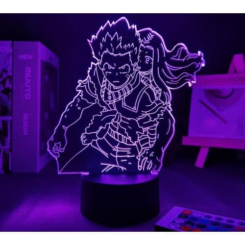3D Night Light Anime My Hero Academia Izuku Midoriya Lamp Deku for Bedroom Decoration Birthday Gift Led NightLight