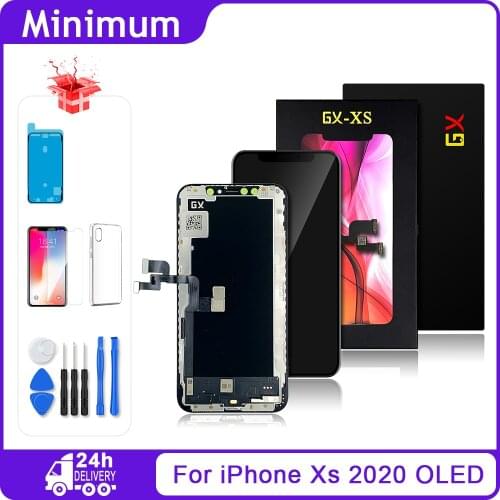 New GX GXs Hard OLED For iPhone X Xs LCD Display Touch Screen Digitizer Assembly Replacement Parts For iPhoneX