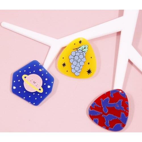 New arrived 40pcs/lot color pattern print geometry irregular Triangle shape acrylic beads diy jewelry earring/garment accessory