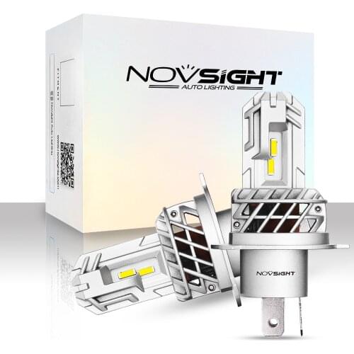 NOVSIGHT Fanless H1 H4 H7 H11 Car LED Headlight Light Bulb 6000K LED Lamps 9005/HB3 9006/HB4 Auto Led Lights Car Headlamp Kit
