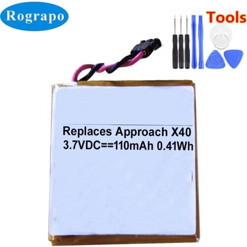New Battery For Garmin Approach X40 361-00117-00 Accumulator 3.7V 110mAh Replacement Batterie 2-wire Plug+tools