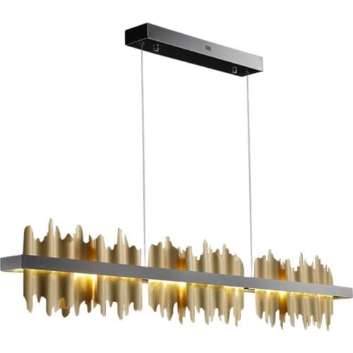 The new postmodern new villa compound floor in the mountains, the sitting room the bedroom black droplight lamps and lanterns