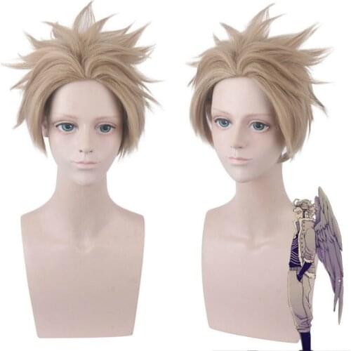 My Hero Academia Cosplay Hawks Wig Costume Boku no Hero Academia Short Black Synthetic Hair Halloween Party Wigs