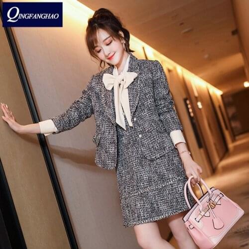 Women Office wear Blazer and Skirt Set high quality business Coat Ladies Suit Fashion Slim Jacket xxn20966