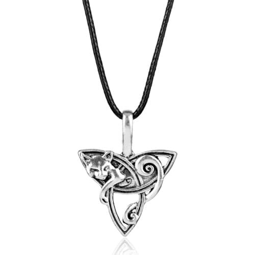 Dongsheng Viking Pedant Necklace Animal Cute Fox Necklace Supernatural Jewelry Norse Viking Necklace Men Gift -30