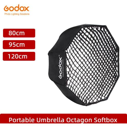 Godox Portable 95cm 37.5" Reflector Softbox Umbrella Softbox + Honeycomb Grid for Flash Speedlight