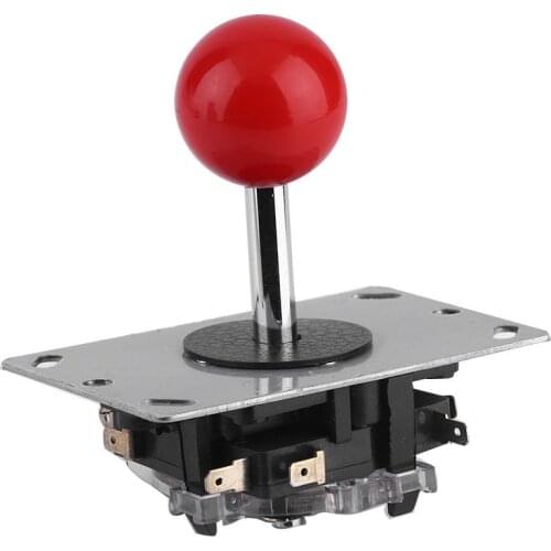 Way Adjustable Joystick Arcade Joystick DIY Joystick Fighting Stick Parts for Game Video Arcade Rugged Construction Red Ball