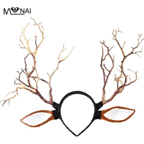 Handmade Christmas Fairy & Witch Tree Branches Antlers Headband Cosplay Party Headpiece Decoration Steampunk Photography