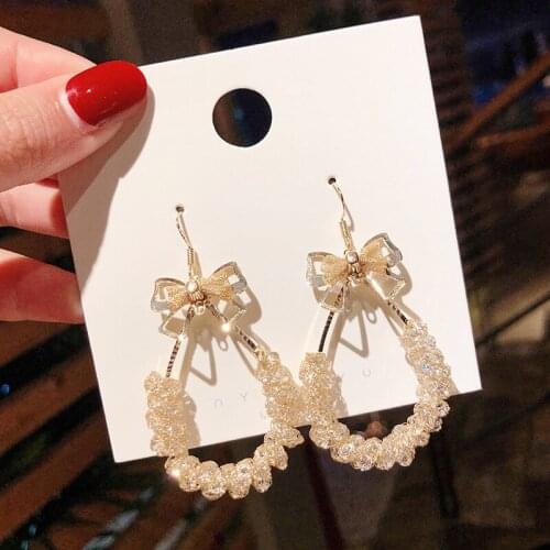 Earrings For Women Jewelry Hoop Hanging Pentagram Tassels Gifts Teens 2021 Trend Cute Piercing Flower Vintage Fashion Earrings