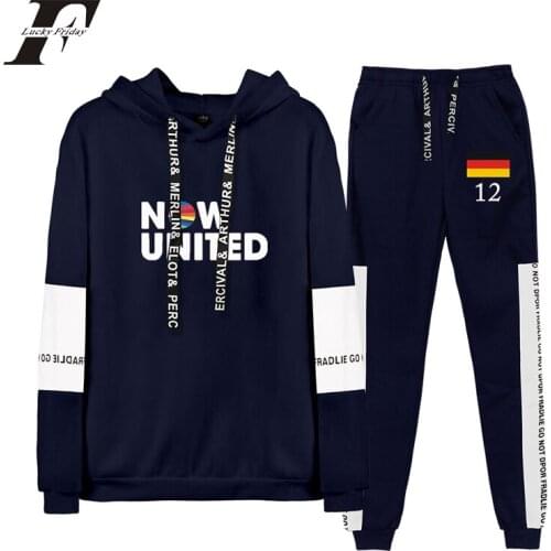 Sina Deinert 12 New Now United Two Piece Set Men/women Hoodies + Long Pants Flag Pullover Harajuku Suit Germany Casual Cotton