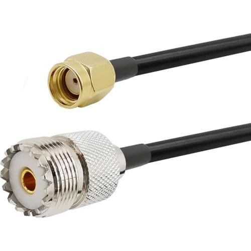 UHF PL-259 Female to RP SMA Male LMR200 RF Cable SO-239 Connector for Yaesu Icon Alinco Kenwood Wouxun & TYT Amateur Radios