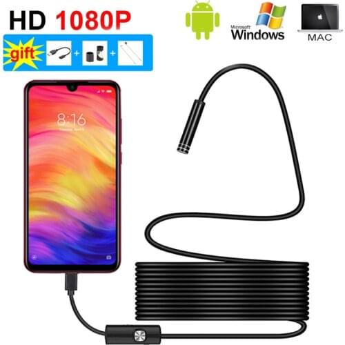 USB Detection Camera Snake Tube Mirror Tube 1080P Full HD USB Android Endoscope Camera IP67 1920 * 1080 1M 2M 5M