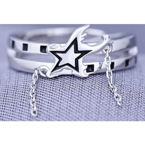 Yuri BRS Black Rock Shooter Cosplay jewelry Rings adjustable brithday Gift USA 7/8/9 new year Gift