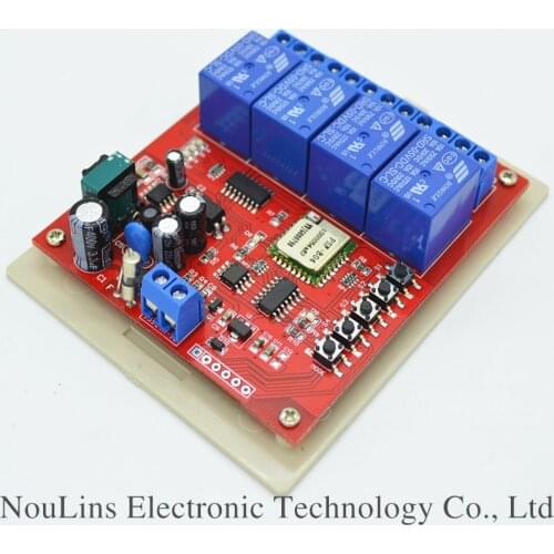 1PCS 220V 4-Channel wifi switch / mobile APP remote intelligent control switch / jog self-locking interlock