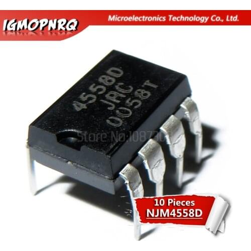 10pcs 4558D 4558 NJM4558D dual operational amplifier DIP8 new original