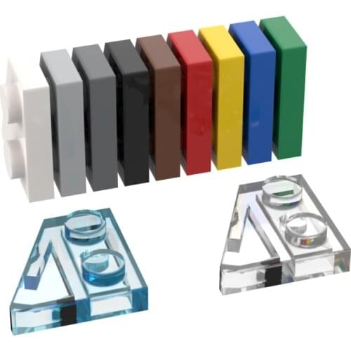 10PCS Assembles Particles 24307 2x2 Wedge Plate (Right) Bricks Building Blocks DIY Education Assembly Part Toy For Children Gift