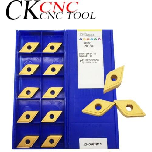 10pcs DNMG150604-15 YBC251 DNMG441-15 YBC251nc lathe insert cutting tool carbide blade for Machining steel